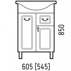 Тумба под раковину Corozo Элегия Ретро 60 SD-00000010