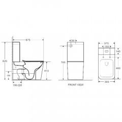 Унитаз WeltWasser Gelbach 001 XL MT-BL безободковый