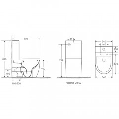 Унитаз WeltWasser Merzbach 001 GL-BL безободковый