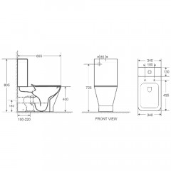 Унитаз WeltWasser Rotbach 001 GL-BL безободковый