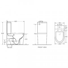 Унитаз WeltWasser Salzbach 001 MT-WT безободковый