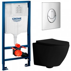 Инсталляция Grohe Rapid SL 38721001 + унитаз Grossman GR-4455BMS безободковый с сиденьем