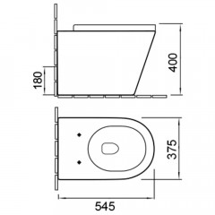 Бачок встраиваемый SantiLine SL-02 + унитаз SantiLine SL-5020 с сиденьем