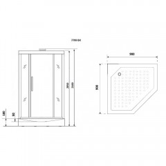 Душевая кабина Niagara Lux 7799GBK