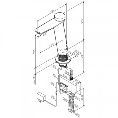 Смеситель для раковины Am.Pm Inspire V2.0 F50A92400 электронный с термостатом