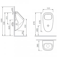 Писсуар Am.Pm Spirit V2.0 C707005WH