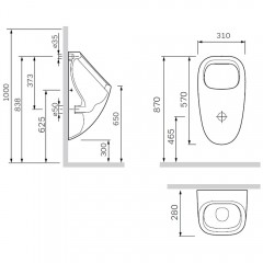 Писсуар Am.Pm Spirit V2.0 C707005WP