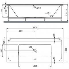 Ванна акриловая Am.Pm Inspire V2.0 W52A-180-080W-A