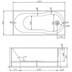 Ванна акриловая Am.Pm X-Joy W88A-150-070W-A