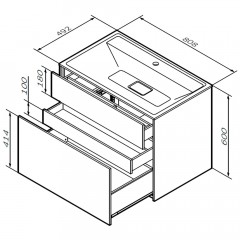 Тумба под раковину Am.Pm Inspire V2.0 80 белый M50AFHX0803WM