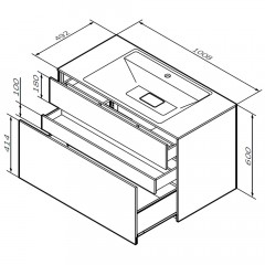 Тумба под раковину Am.Pm Inspire V2.0 100 белый M50AFHX1003WM