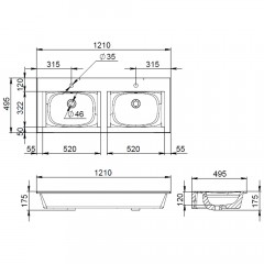 Раковина мебельная Am.Pm Spirit V2.0 120 M70AWCD1202WG