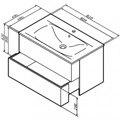 Тумба под раковину Am.Pm Spirit V2.0 80 M70AFHX0802WG