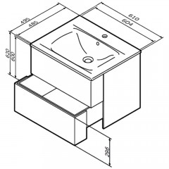 Тумба с раковиной Am.Pm Spirit V2.0 60