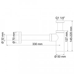 Сифон WasserKRAFT Aisch A170