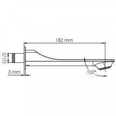 Излив WasserKRAFT Aisch A174