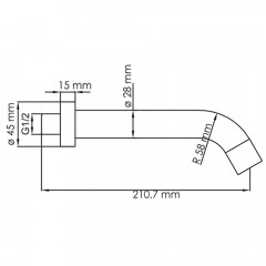 Излив WasserKRAFT Mindel A149