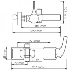 Смеситель для ванны WasserKRAFT Sauer 7101