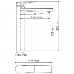 Смеситель для раковины WasserKRAFT Wiese 8403H