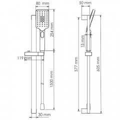 Душевой гарнитур WasserKRAFT A145