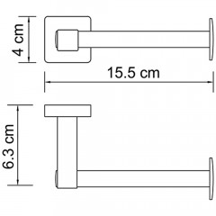 Держатель туалетной бумаги WasserKRAFT Dill K-3996