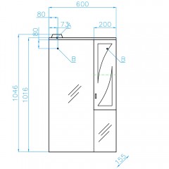 Зеркало-шкаф Style Line Лана 600/С СС-00002254