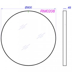 Зеркало Aqwella RM 80 RM0208BLK