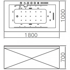 Ванна акриловая Gemy G9258