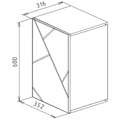 Шкаф подвесной Бриклаер Кристалл 35x60