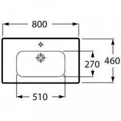 Комплект мебели Roca Aneto 80