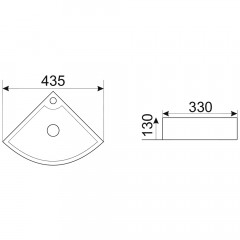 Раковина угловая CeramaLux 9067B