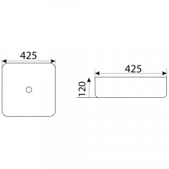 Раковина накладная CeramaLux D1305H004