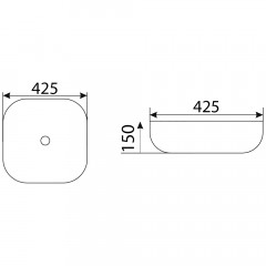 Раковина накладная CeramaLux 543