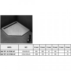 Поддон из литьевого мрамора WeltWasser TRP 90 STONE-WT