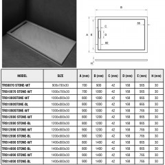 Поддон из литьевого мрамора WeltWasser TRS 9070 STONE-WT