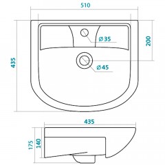 Тумба с раковиной Style Line Эко Стандарт №9 50