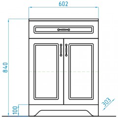 Комод Style Line Олеандр-2 60 рельеф пастель ЛС-00000475