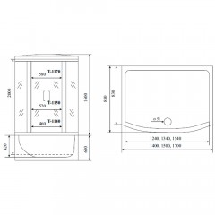 Душевая кабина Timo Standart T-6670 Black