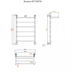 Полотенцесушитель Тругор Винтаж НП П 80х50