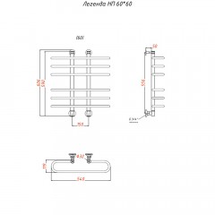 Полотенцесушитель Тругор Легенда НП 60х60