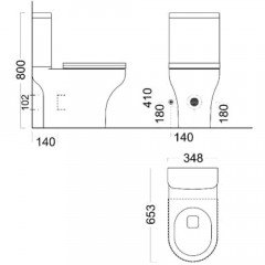 Чаша унитаза-компакта Kerama Marazzi Buongiorno Rimless BG.wc.01