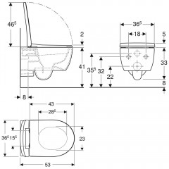 Инсталляция с унитазом Geberit iCon 500.300.01.I