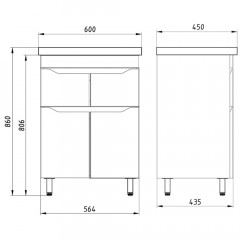 Комплект мебели ASB-Mebel Бари 60-2.2