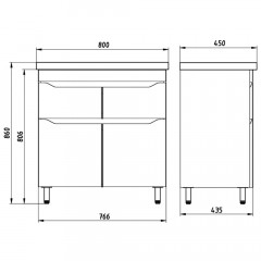 Комплект мебели ASB-Mebel Бари 80-2.2