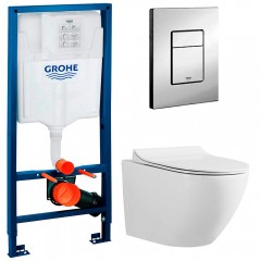 Инсталляция Grohe Rapid SL 38772001 + унитаз Grossman GR-4455 безободковый с сиденьем