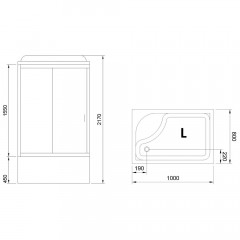 Душевая кабина Royal Bath RB8100BP1-M L