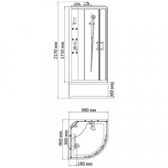 Душевая кабина Bandhours Bora B 90x90