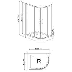 Душевой угол Bandhours Anis 812 R 120x80