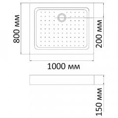 Поддон акриловый Bandhours Rectangular 810-Tray