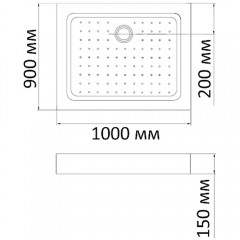 Поддон акриловый Bandhours Rectangular 910-Tray